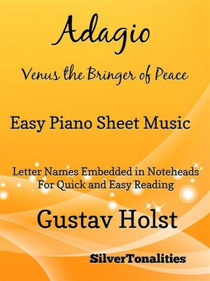 cover image of Adagio Venus the Bringer of Peace the Planets Easy Piano Sheet Music